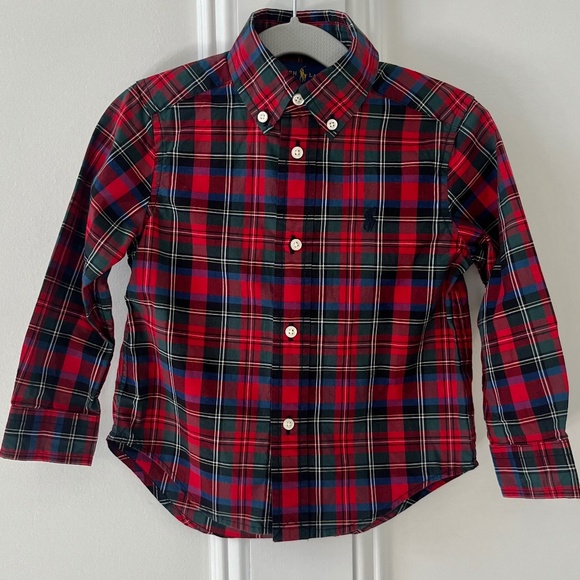 Ralph Lauren 2 Pack Boys' Plaid Cotton Shirt - Little Kid Size 2T - Picture 3 of 4